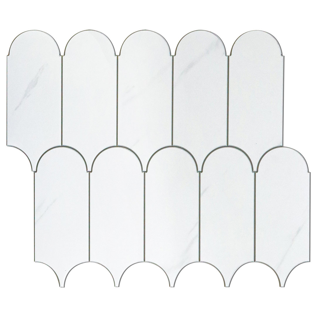 Oslo 11.85" x 9.8" Stone Composite Peel & Stick Mosaic Tile Avant Decor 