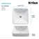 Elavo White Ceramic Square Drop-in Bathroom Sink with Overflow