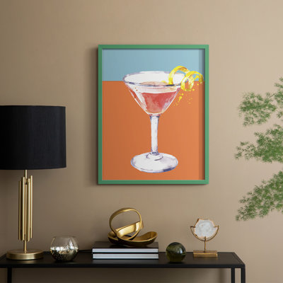 Neon Cosmo Framed Print - Solid Wood