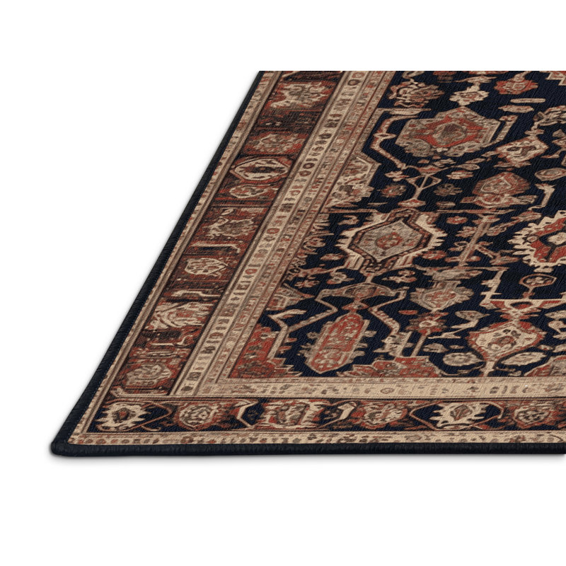 Tapis brun lavable à la machine, Rectangle 5 pi x 7 pi