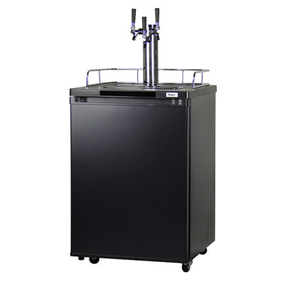 Kegco 5.6 Cubic Feet Black Triple Tap with