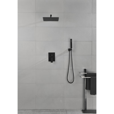 12" Rain Shower Head Wall Mounted - Brushed Nickel, Brass, Self-Cleaning Nozzle For Effortless And Uninterrupted Water Flow, American Standard Pipe System Unobstructed Meets