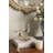 7.9X4 Gold Rabbit Pillar Candle Holder With Clear Glass Hurricane Shade