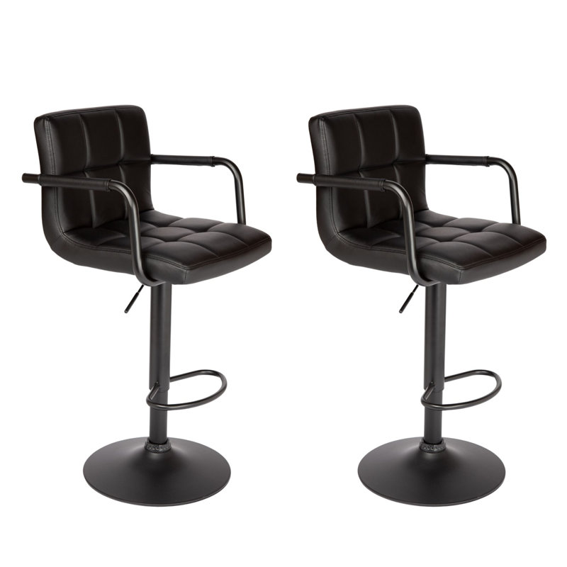 Tabouret pivotant à hauteur réglable Cahir, Noir