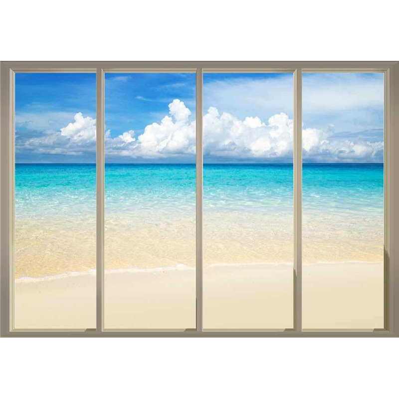 Nuage sur le rivage et la plage, L 100 po x l 144 po