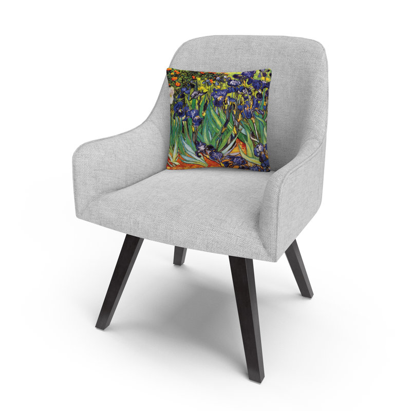 Coussin décoratif Vincent X Gogh 16 "x 16" Irises At Saint Remy
