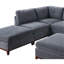 Fauteuil modulaire sans accoudoirs en chenille de tissu d'ameublement 1pc.-1902726266