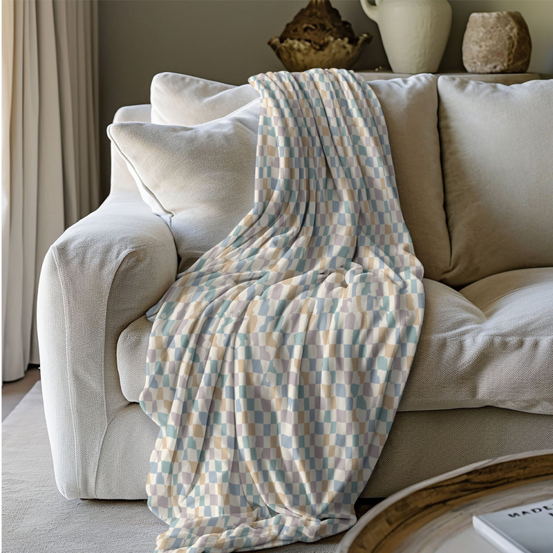 Mauve Pattern - 1 Piece Premium Blanket, Queen