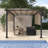 10'x10' Outdoor Retractable Pergola Canopy, Metal Frame Grape Gazebo & Canopy Cover,