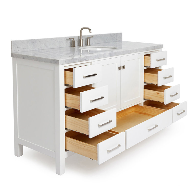 Ensemble de meuble-lavabo simple 61 po Cambridge, Blanc