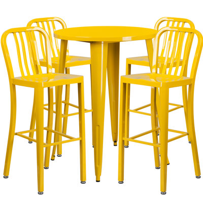 Posey Round 4 - Person 35.25" Long Dining Set