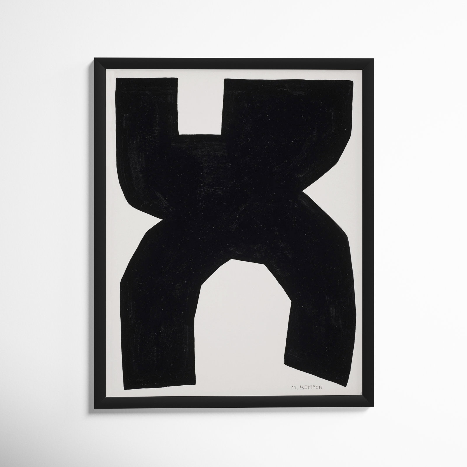 Module On White 1 by Michael Kempen, Black, 38" H x 30" W x 1.25" D