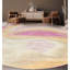 Abstract Area Rug in Yellow/Pink/Brown/White
