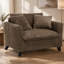 Fauteuil paresseux, fauteuil confortable pour une personne, avec dossier et coussin d'assise moelleux, avec accoudoirs des deux côtés, convenant au salon et à la chambre à coucher - Bleu-1333045156