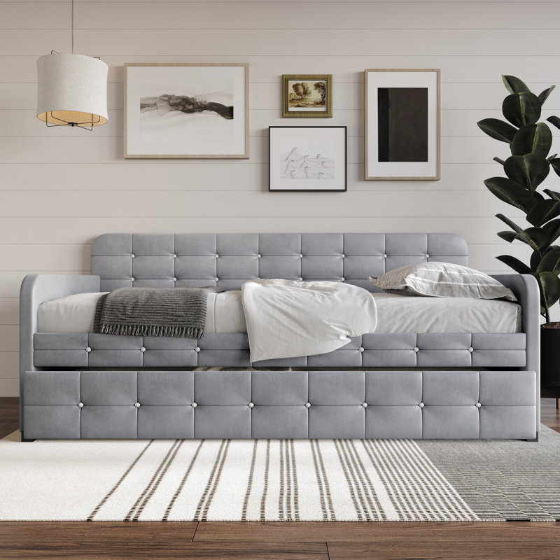 Giaimo Upholstered Twin Daybed, Gray