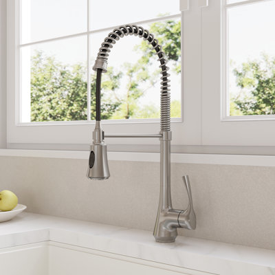 Commercial-Style 2-Function Pull-Down Single-Handle Kitchen Faucet