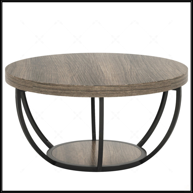 Table basse ronde, Noir, Gris