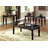 Traditional Espresso Solid wood 3pc Tables Set 1x Coffee Table and 2x End Tables Faux Marble Top