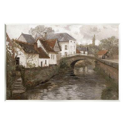 Art classique de giclée de paysage de quartier classique par lettrage et doublure