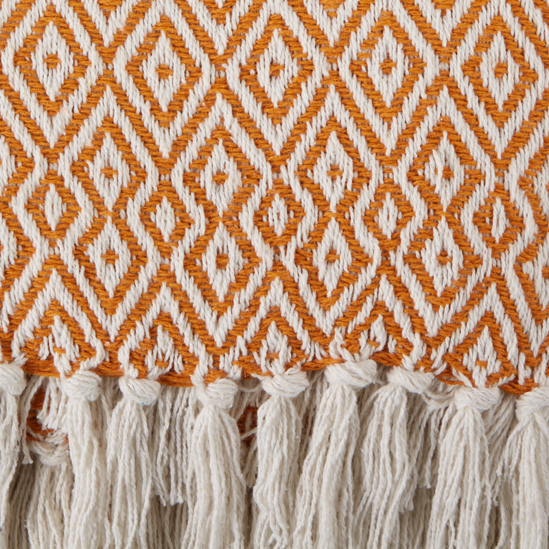  Jeté double en coton, Orangé
