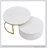 Modern Round Nesting Coffee Table Fluted with Drawer in White & Gold in 31.5''-1362751870