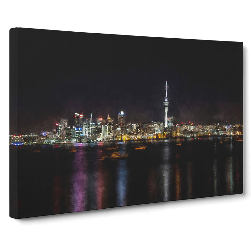 Auckland New Zealand Skyline - Wrapped Canvas Print, 50cm H x 76cm W x 3cm D