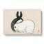 Black & White Rabbits by Kono Bairei - Wrapped Canvas-55314264