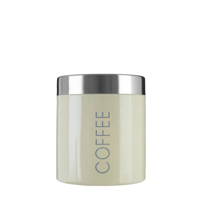 Metal Jar, Cream/Silver