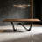 W-shaped base dining table