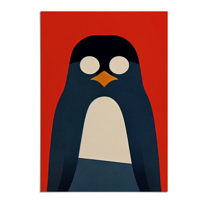 Penguin Abstract Art No.4 - Wall Art