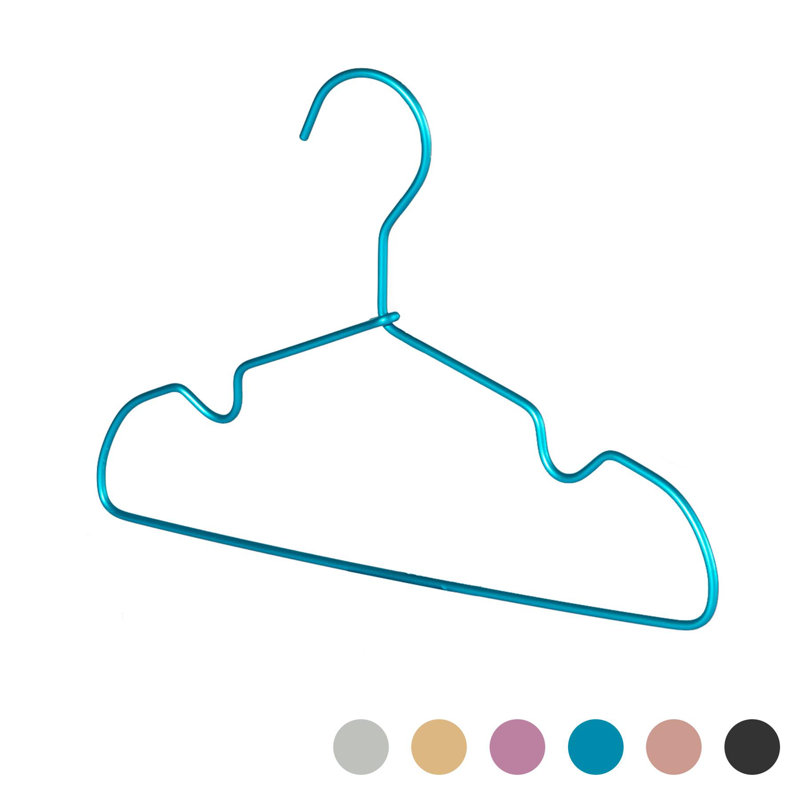 Harbour Housewares - Metallic Children's Coat Hanger, Blue