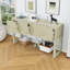 Console en bois avec 3 tiroirs à fermeture en douceur-858254297