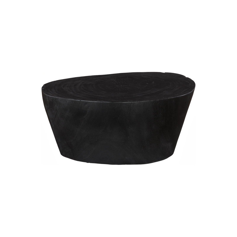 Lathe Coffee Table, Natural, Small, Black