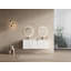 Meuble-lavabo en bois blanc l 59,07 po avec lavabo en résine et grande armoire de rangement