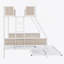 Lit superposé polyvalent en métal avec lit gigogne, échelle latérale et garde-corps, offrant beaucoup de rangement et un assemblage facile pour optimiser l'espace de la chambre à coucher-1229118479-1229118472
