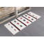 Tapis turc en chanvre tissé à la main avec un tissage plat blanc et à motif pour les espaces d'entrée