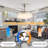  42" Retractable Ceiling Fan With Dimmable LED Light, Remote, 6-Speed Reversible Motor Fan
