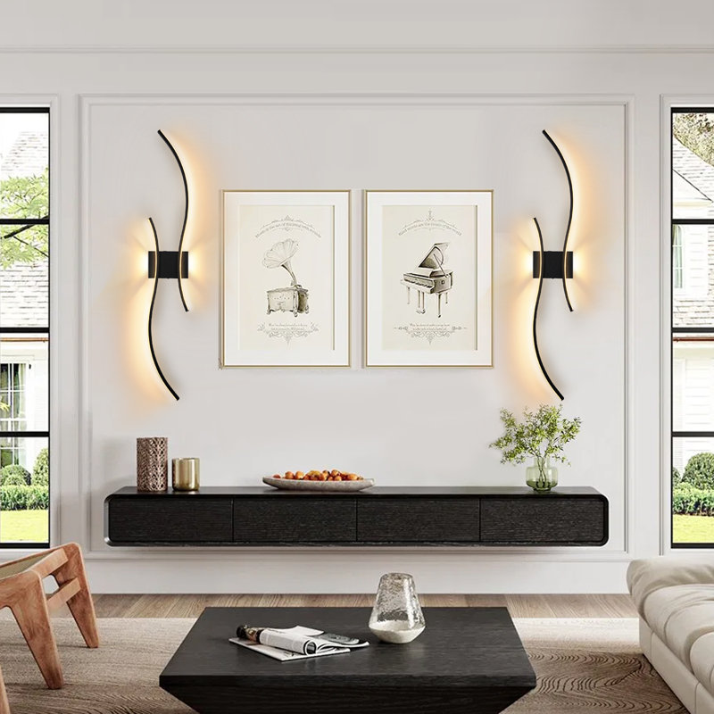 Large Indoor Wall Lights Set of 2,100cm Rechargeable Wireless Wall Lights with Remote Control