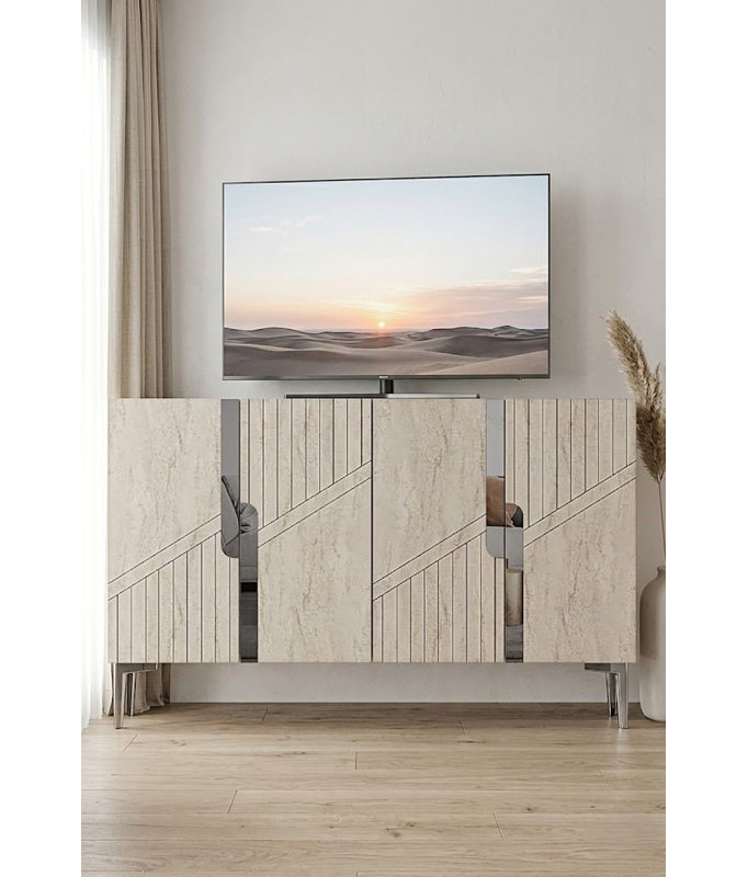 Console, Beige/Silver