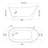 59" X 30" Freestanding Soaking Acrylic Bathtub