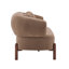 Canapé 3 places incurvé moderne Orenzo de 195 cm de large en polyester, avec coussins ronds capitonnés et pieds en bois de bouleau-134972643
