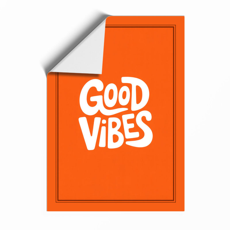 Good Vibes Typography - Framed Print, Unframed, A3 - 42.0 x 29.7 cm