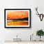 Boat Under An Orange Sunset Painting - Single Picture Frame Print on MDF-56633530-56633531