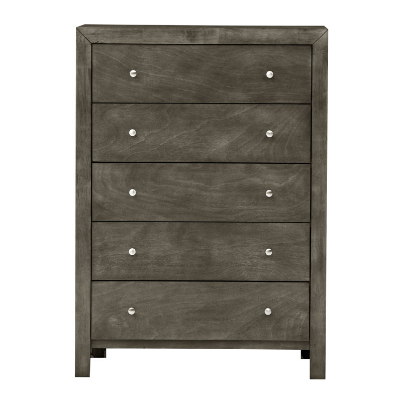 Élégant coffre de rangement transitionnel gris