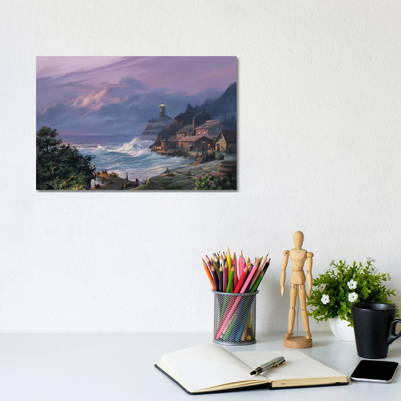 Sunset Fog by Michael Humphries - Wrapped Canvas Print, 20.32 cm H x 30.48 cm W