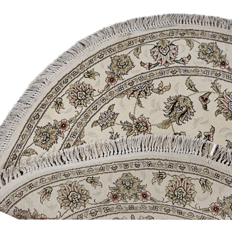 High-Quality Hand-Knotted Ivory Area Rug