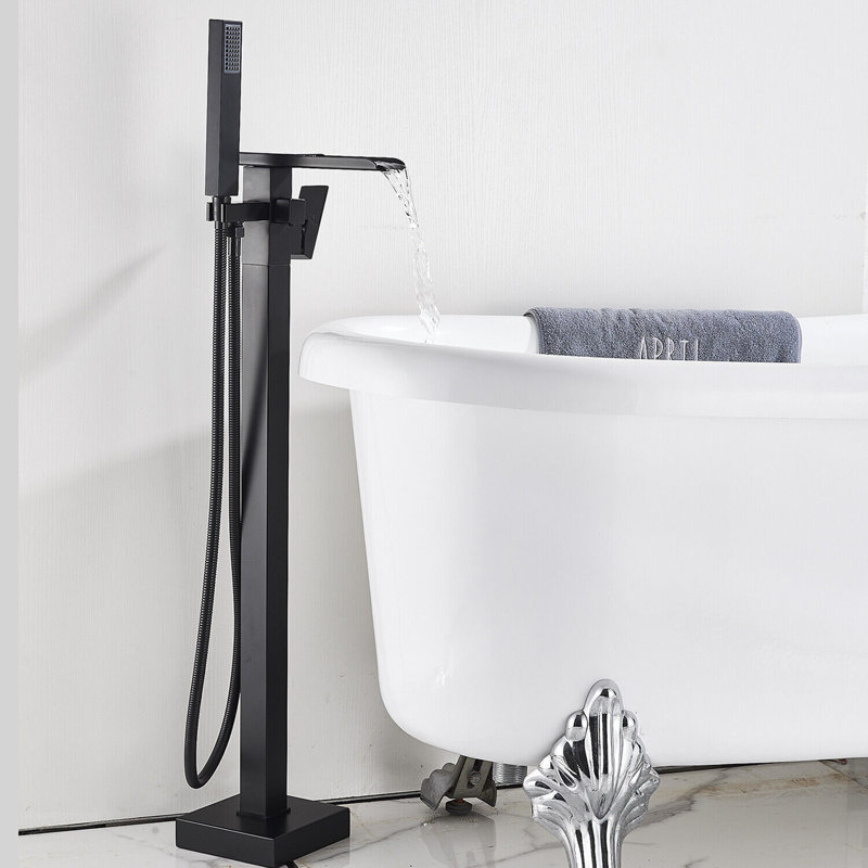 Pallesen Floor Waterfall Faucet Bath Filler with Diverter