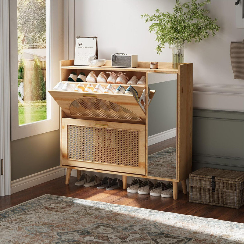 Armoire de rangement pour chaussures Natural Rattan