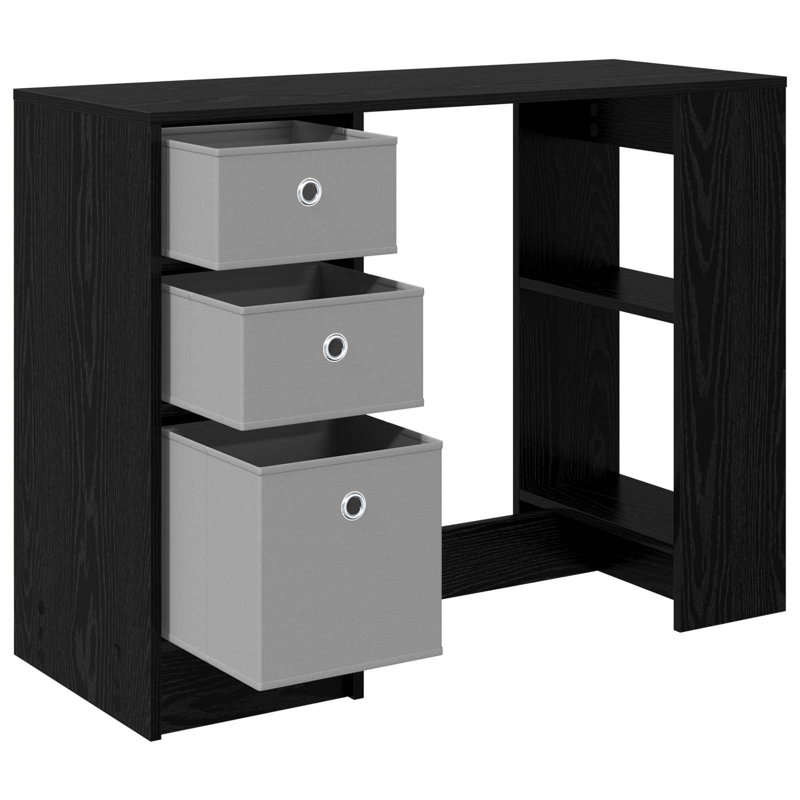 Computer Desk, Black Oak