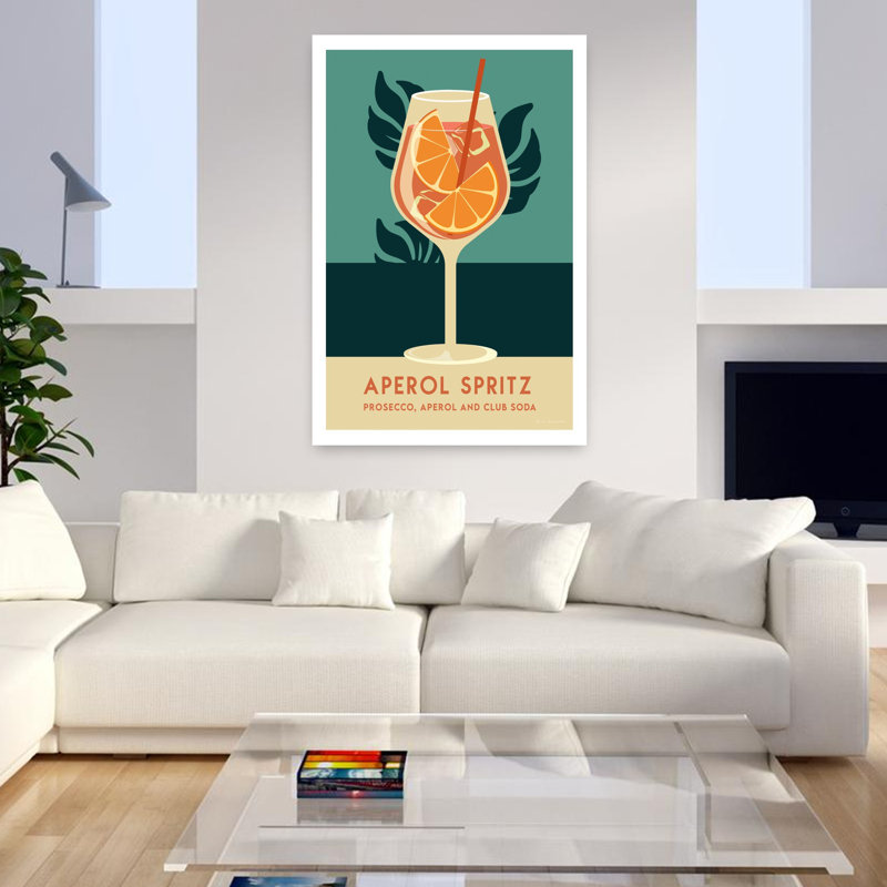 Art rétro rétro cocktail d'été IV, 48" H x 32" W